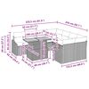 vidaXL Tuin Sofa Set met opslag 9 pcs Zwart Poly riet