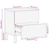 vidaXL Nachtkastjes 2 st 40x33x46 cm massief mangohout bruin