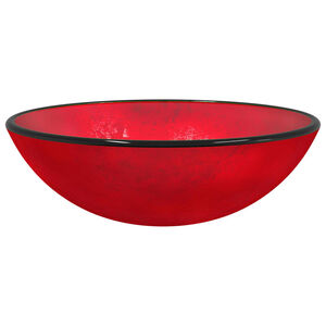 vidaXL Wasbak 42x14 cm gehard glas rood