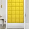 vidaXL Wandpanelen 12 st 1,08 m&sup2; 30x30 cm stof lichtgeel