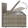 vidaXL 5-delige Loungeset met kussens poly rattan grijs