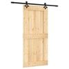 vidaXL Schuifdeur 95 x 210 cm Massief Grenenhout (Niet-Behandeld)