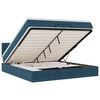 vidaXL Ottoman bed met matras en LED's 160x200cm fluweel donkerblauw