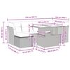 vidaXL 7-delige Loungeset met kussens poly rattan acacia grijs