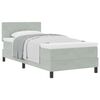 vidaXL Boxspringbed met matras Lichtgrijs 90 x 200 cm Fluweel