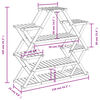 vidaXL Plantenstandaard 110x25x105 cm massief vurenhout