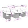 vidaXL Tuin Sofa Set 8 pcs beige en lichtgrijs