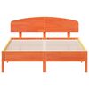vidaXL Bedframe zonder matras massief grenenhout wasbruin 140x200 cm