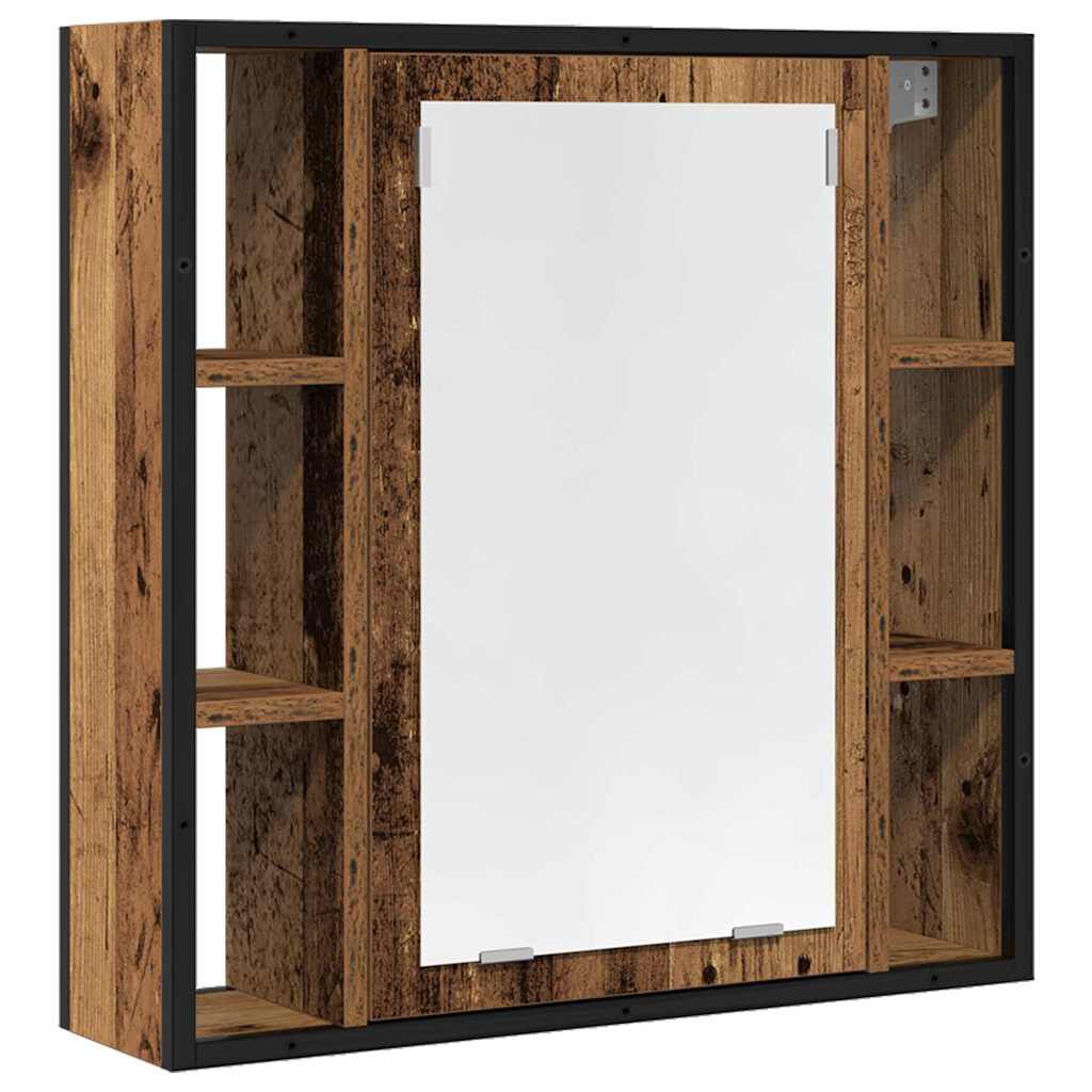 vidaxl vidaXL Badkamerspiegelkast 60x16x60 cm spaanplaat oud hout