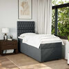 vidaXL Boxspring met matras stof donkergrijs 90x190 cm
