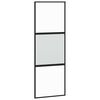 vidaXL Schuifdeur met beslag 76x205 cm gehard glas en aluminium