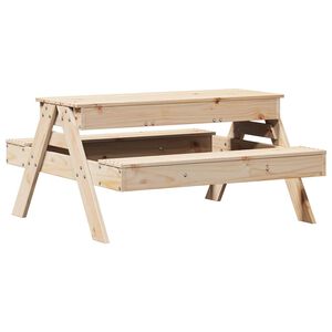vidaXL Picknicktafel met zandbak voor kinderen massief grenenhout