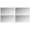vidaXL Trap Tread 4 st 80 x 40 cm Zilver Aluminium Rechthoekig