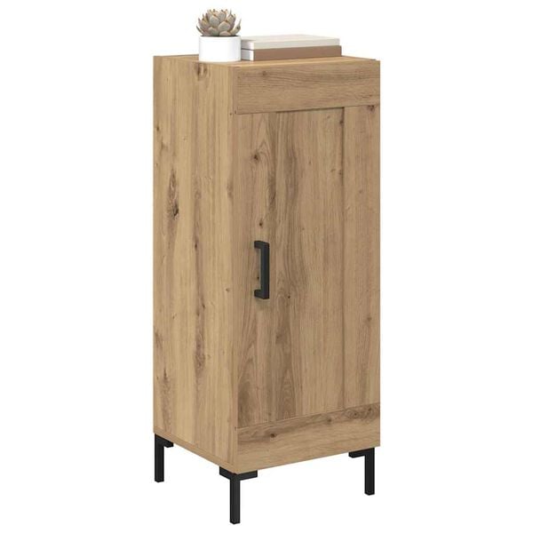 vidaXL Dressoir Olden Artisan Eiken 34,5 x 34 x 90 cm