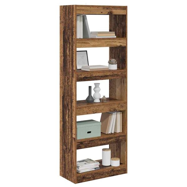 vidaXL Boekenkast Oud hout 60 x 30 x 166 cm Bewerkt hout