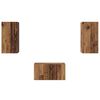 vidaXL Tv-meubelset Wandgemonteerd 3 pcs Oud Hout Bewerkt hout