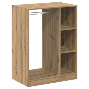 vidaXL Kledingkast Artisanaal eiken 77 x 48 x 102 cm Bewerkt hout