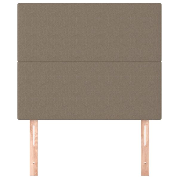 vidaXL Hoofdbord taupe 100x5x118/128 cm Stof