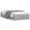 vidaXL Bedframe met lades bewerkt hout grijs sonoma eiken 100x200 cm