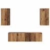 vidaXL Tv-meubelset Wandgemonteerd 4 pcs Oud Hout Bewerkt hout