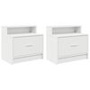vidaXL Nachtkastjes 2 st met lade 51x31x47 cm wit