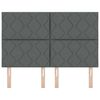 vidaXL Stoffen Hoofdbord met hoofdeinde Donkergrijs 140 cm Stof