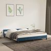 vidaXL Bedframe zonder matras 160x200 cm fluweel donkerblauw