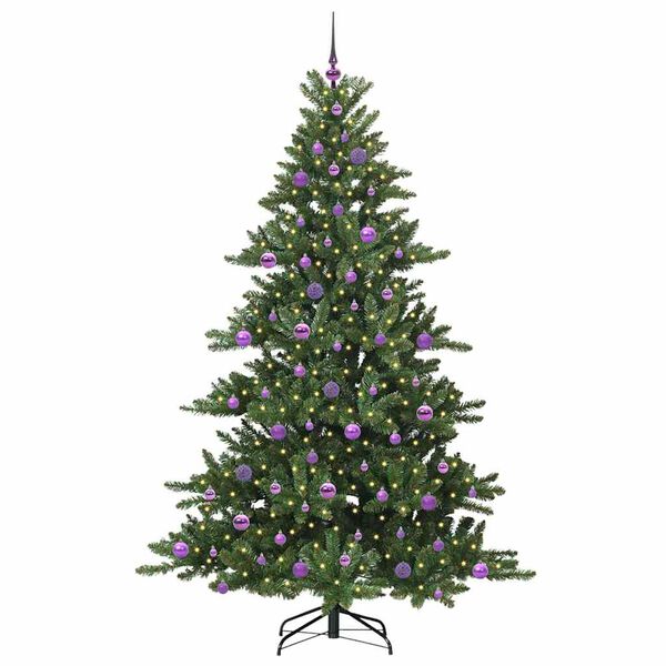 vidaXL Kunstmatige Inklapbare Kerstboom Groen 210 cm PVC en staal