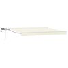 vidaXL Handmatige Luifelhouder met LED's Cr&egrave;me en Wit 4,5 &times; 3 m