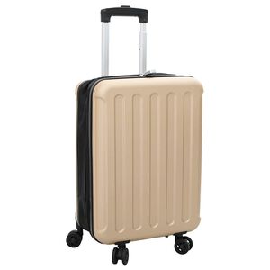 vidaXL Koffer met slot champagne 34 x 23 x 55.5 cm ABS Kunststof