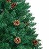 vidaXL Slanke Kerstboom Groen 210 cm PVC en massief dennenhout