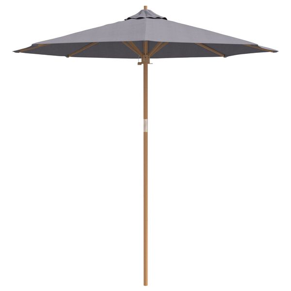 vidaXL Tuinparasol Donkergrijs 240 x 240 x 260 cm Bamboe