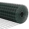vidaXL Hek met Paal Groen 0,6 x 25 m Staal en PVC