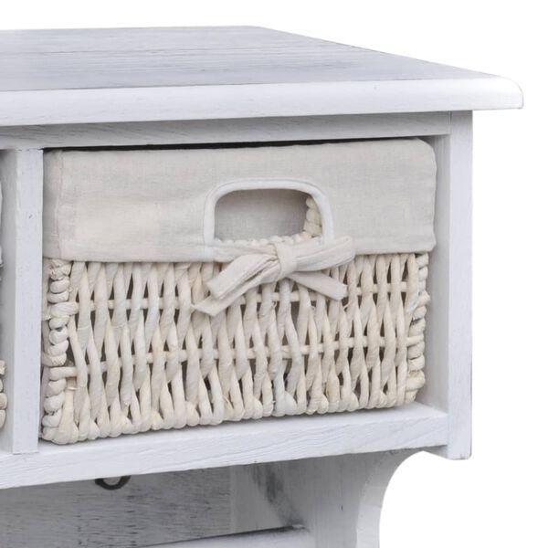 vidaXL Wandschap 60x23,5x33 cm paulowniahout wit