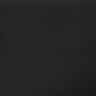vidaXL Hoofdbord met randen 83x16x118/128 cm kunstleer zwart