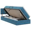 vidaXL Opslag bed met hoofdeinde Donkerblauw 100 x 200 cm Fluweel