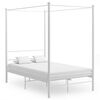 vidaXL Hemelbedframe metaal wit 140x200 cm
