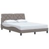 vidaXL Bedframe zonder matras stof taupe 140x200 cm