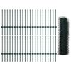 vidaXL Hek met Paal Groen 0,5 x 100 m Staal en PVC