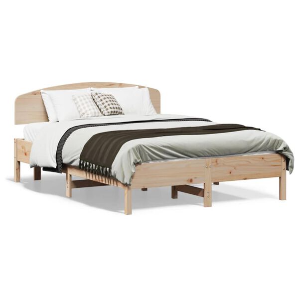 vidaXL Bedframe zonder matras massief grenenhout 140x190 cm