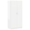 vidaXL Kledingkast 80x52x180 cm bewerkt hout hoogglans wit