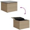 vidaXL Bankstel met kussen 5 pcs Beige en Licht Grijs poly rattan