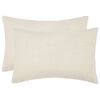 vidaXL Kussensloop 2 st HEERLEN Cr&egrave;mekleurig 30 x 50 cm Boucl&eacute;