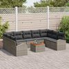vidaXL Tuin Sofa Set 10 pcs Grijs