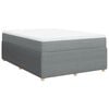 vidaXL Boxspring met matras stof lichtgrijs 160x200 cm