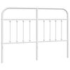 vidaXL Vervangend hoofdbord metaal wit 135 cm