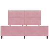 vidaXL Boxspringbed met hoofdeinde Roze 180 x 200 cm Fluweel