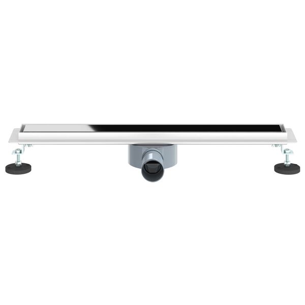 vidaXL Doucheafvoer Glasdeksel met 360&deg; Sifon Zwart 60 cm