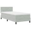 vidaXL Boxspringbed met matras Lichtgrijs 100 x 200 cm Fluweel