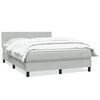 vidaXL Boxspring met matras fluweel lichtgrijs 140x220 cm